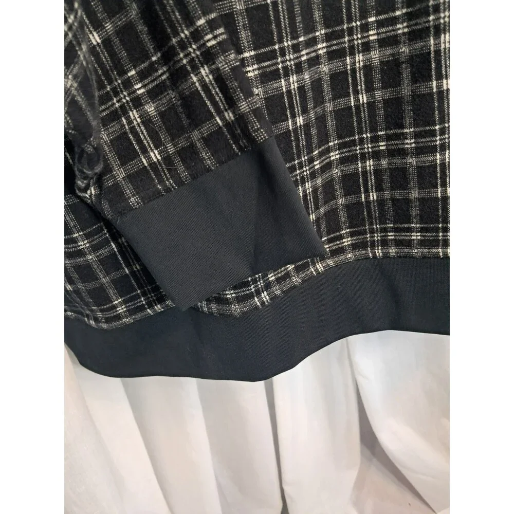 NWT Banana Republic Mens Black White Check pullover Sweater Size 2XL